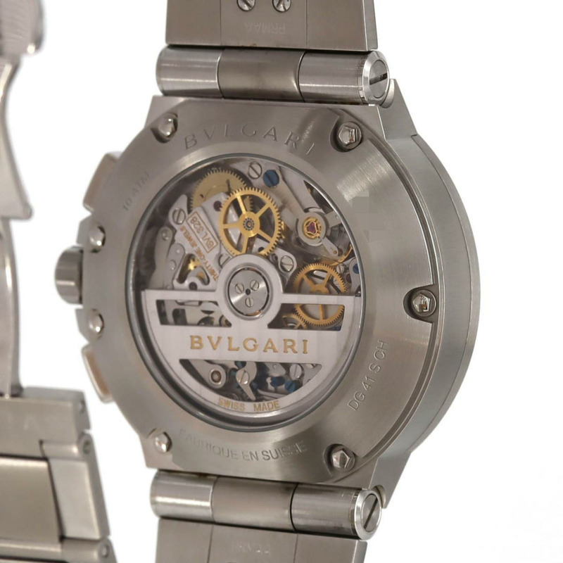 寶格麗 Diagono Velocissimo DG41SCH DG41BSSDCH 不鏽鋼自動腕錶-5