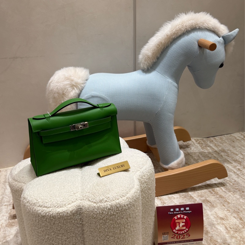 Mini Kelly Pochette 絲蘭綠 全新現貨-0