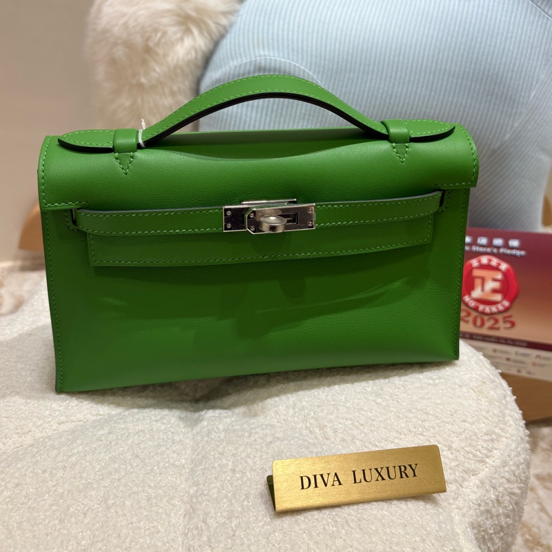 Mini Kelly Pochette 絲蘭綠 全新現貨-5
