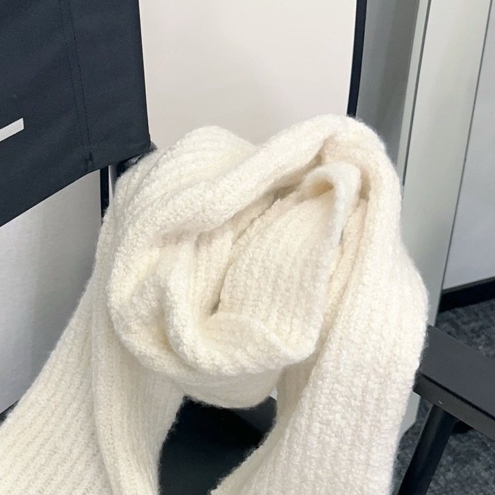 Chanel 23B 白色 黑色 雙C 圍巾 披肩-3