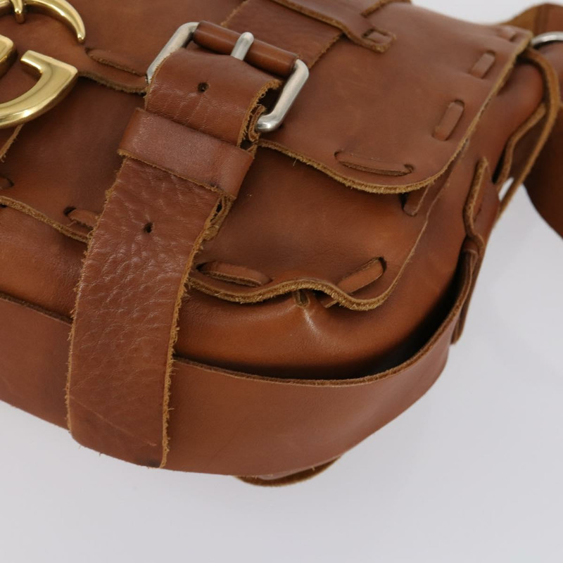 【日本直送】GUCCI GG Marmont 肩背包 皮革 棕色 金色 414481 正品 149746-11