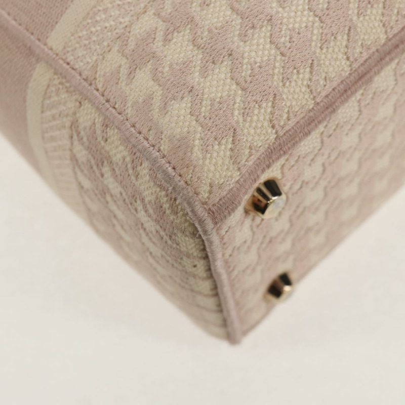 【日本直送】Christian Dior Lady Dior 千鳥格紋帆布雙肩包 粉紅 正品 mr1529M-12