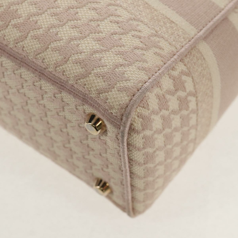 【日本直送】Christian Dior Lady Dior 千鳥格紋帆布雙肩包 粉紅 正品 mr1529M-13