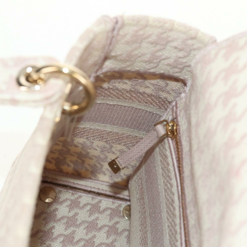 【日本直送】Christian Dior Lady Dior 千鳥格紋帆布雙肩包 粉紅 正品 mr1529M-22