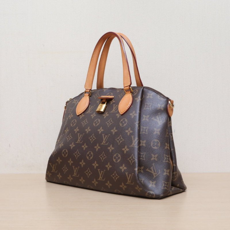 LOUIS VUITTON Rivoli餃子包中號36老花PVC2019肩背包-4