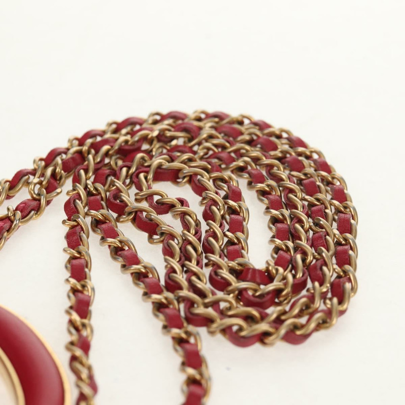 【日本直送】香奈兒 (CHANEL) 絎縫鏈條單肩包,羊皮材質,粉紅色金色雙C標誌,正品編號 144828SAM-10