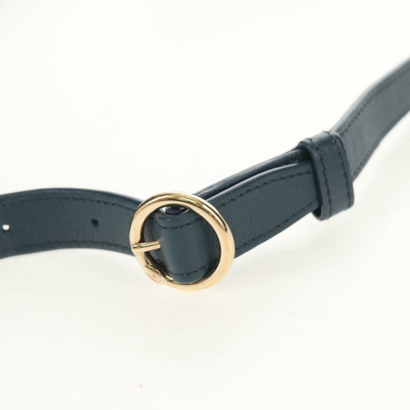 【日本直送】香奈兒 (CHANEL) 菱格紋鏈條肩背包,魚子醬紋皮革,藍色,金色雙C標誌,正品編號 143659AM-10