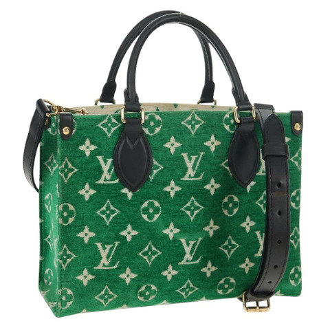 路易威登 Monogram Jacquard Velvet On The Go PM 手袋 M46216 LV Auth 148041SM