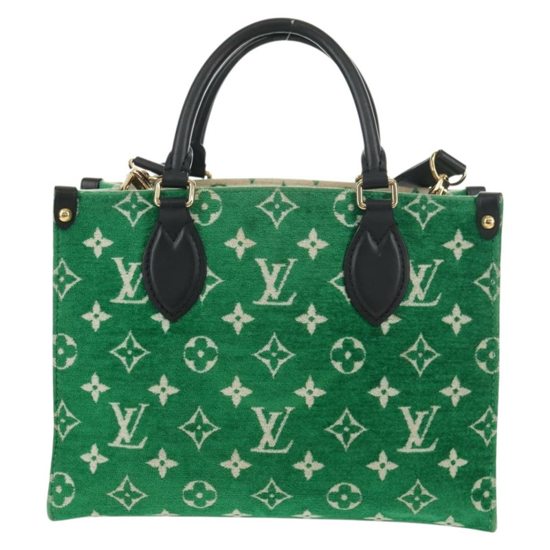 【日本直送】路易威登 Monogram Jacquard Velvet On The Go PM 手袋 M46216 LV Auth 148041SM-2