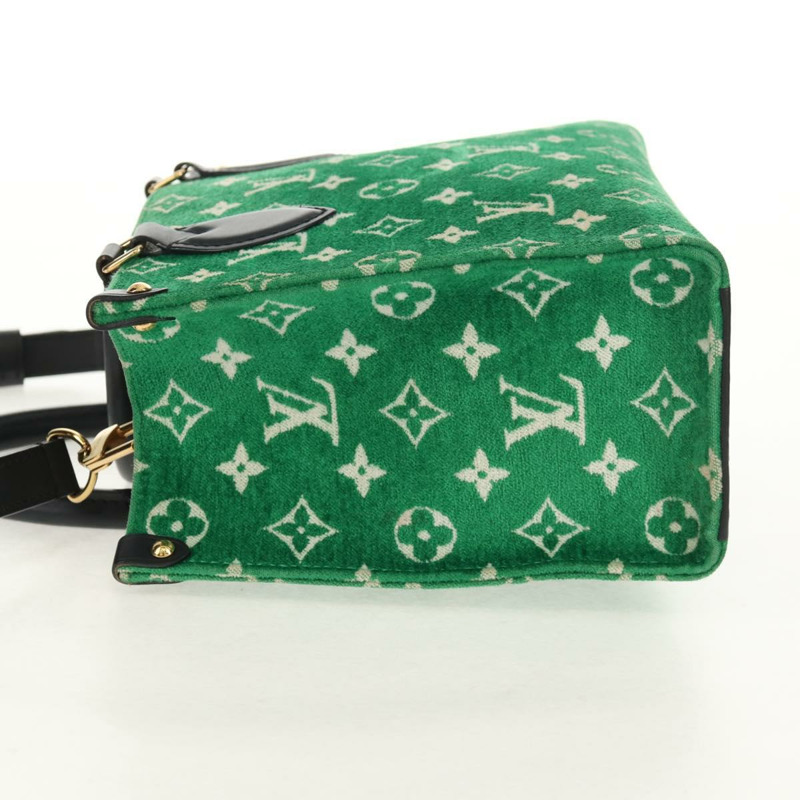 【日本直送】路易威登 Monogram Jacquard Velvet On The Go PM 手袋 M46216 LV Auth 148041SM-3