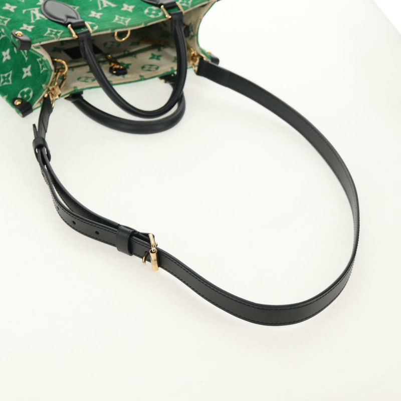 【日本直送】路易威登 Monogram Jacquard Velvet On The Go PM 手袋 M46216 LV Auth 148041SM-8