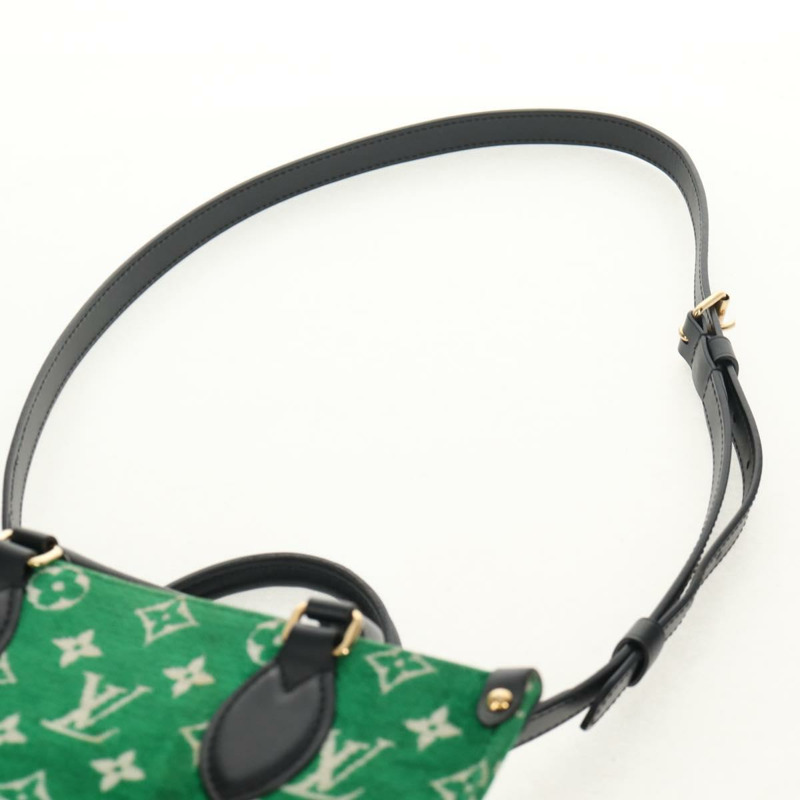 【日本直送】路易威登 Monogram Jacquard Velvet On The Go PM 手袋 M46216 LV Auth 148041SM-10