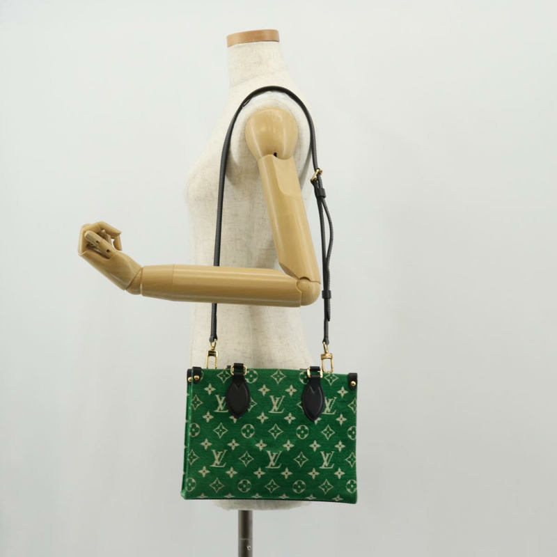 【日本直送】路易威登 Monogram Jacquard Velvet On The Go PM 手袋 M46216 LV Auth 148041SM-26