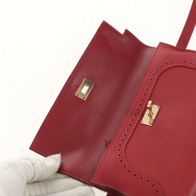 【日本直送】愛馬仕 Kelly 長版皮夾，紅色金色真皮，正品 144824SAM-13