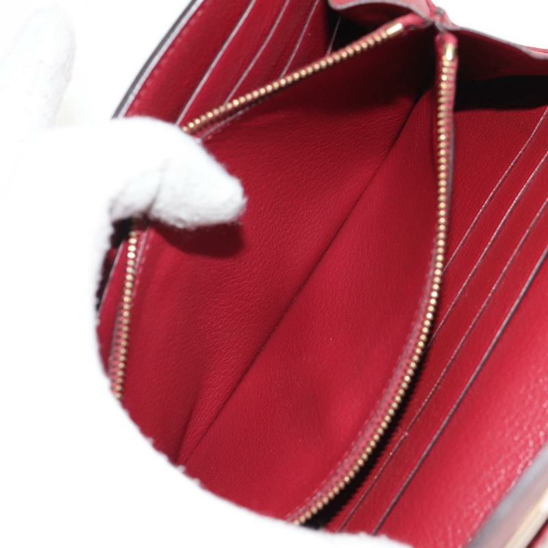 【日本直送】愛馬仕 Kelly 長版皮夾，紅色金色真皮，正品 144824SAM-22