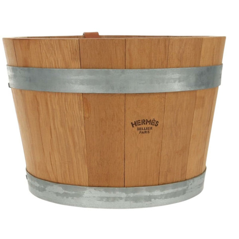 愛馬仕水桶新郎手提包 木紋米色 正品 145802V