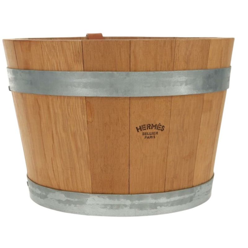 【日本直送】愛馬仕水桶新郎手提包 木紋米色 正品 145802V-0