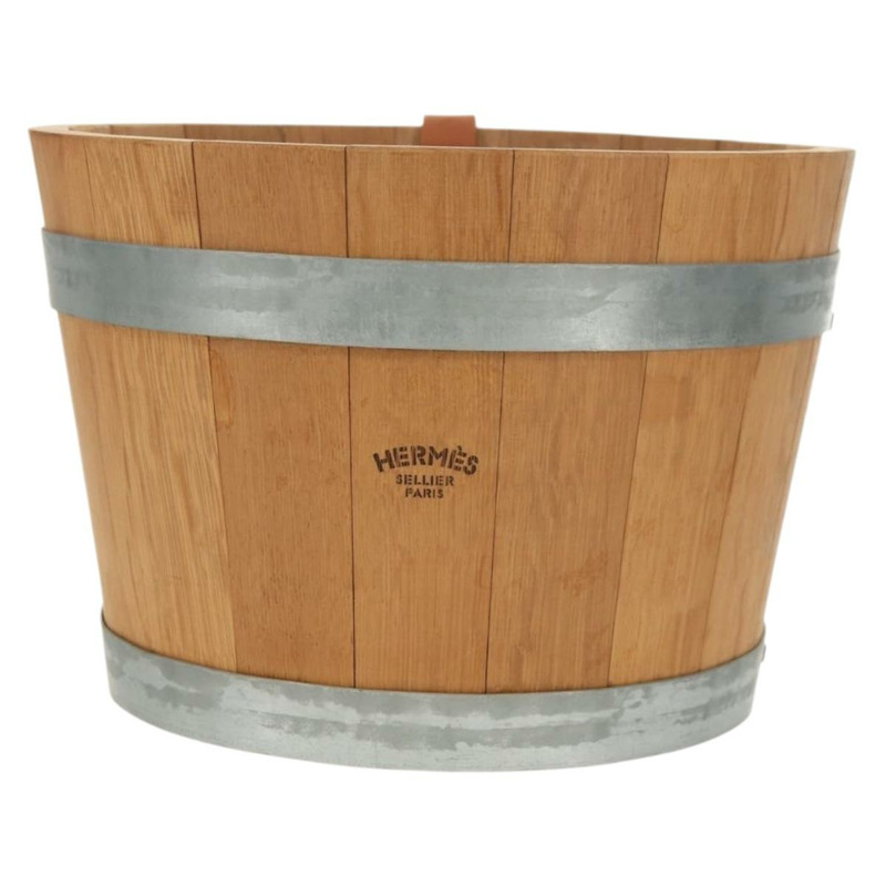 【日本直送】愛馬仕水桶新郎手提包 木紋米色 正品 145802V-1