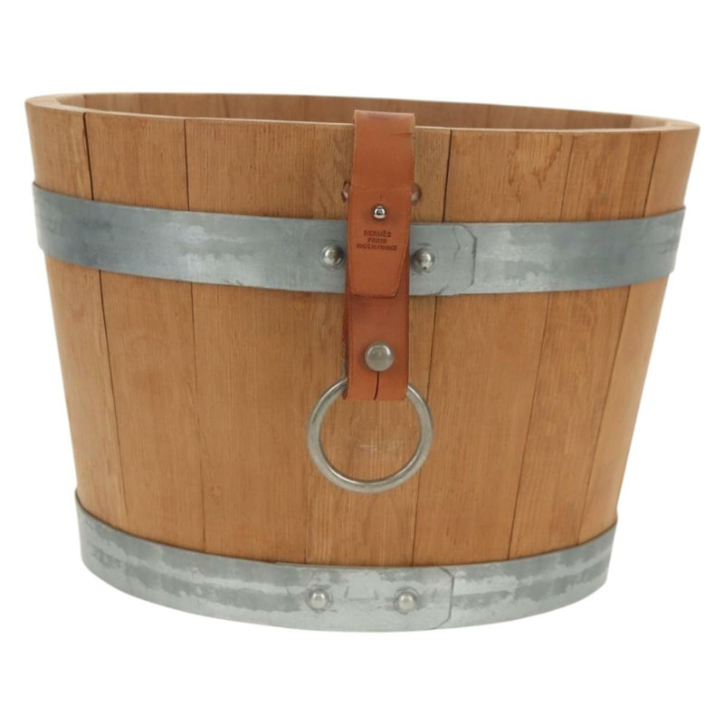 【日本直送】愛馬仕水桶新郎手提包 木紋米色 正品 145802V-2