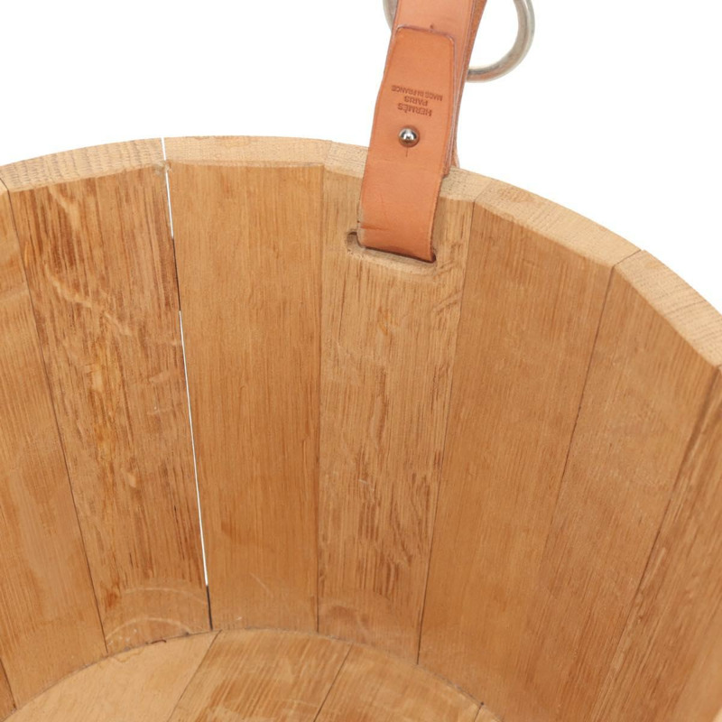 【日本直送】愛馬仕水桶新郎手提包 木紋米色 正品 145802V-14