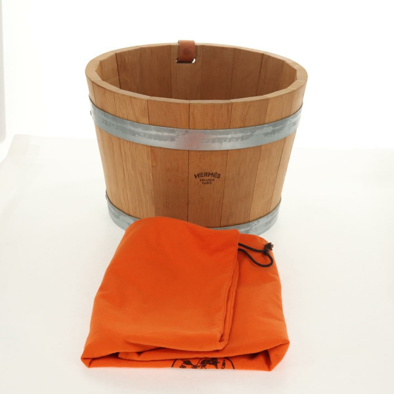 【日本直送】愛馬仕水桶新郎手提包 木紋米色 正品 145802V-23