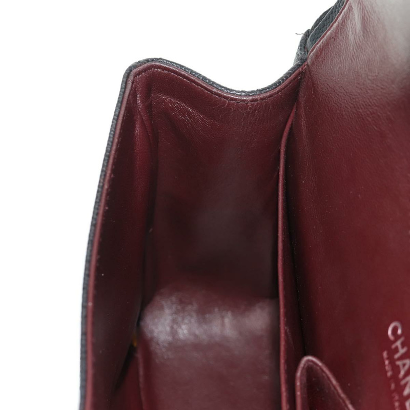 【日本直送】香奈兒 Matelasse 30 雙蓋鏈條包，魚子醬紋皮革，黑色，CC 標誌，正品編號 146363SM-24