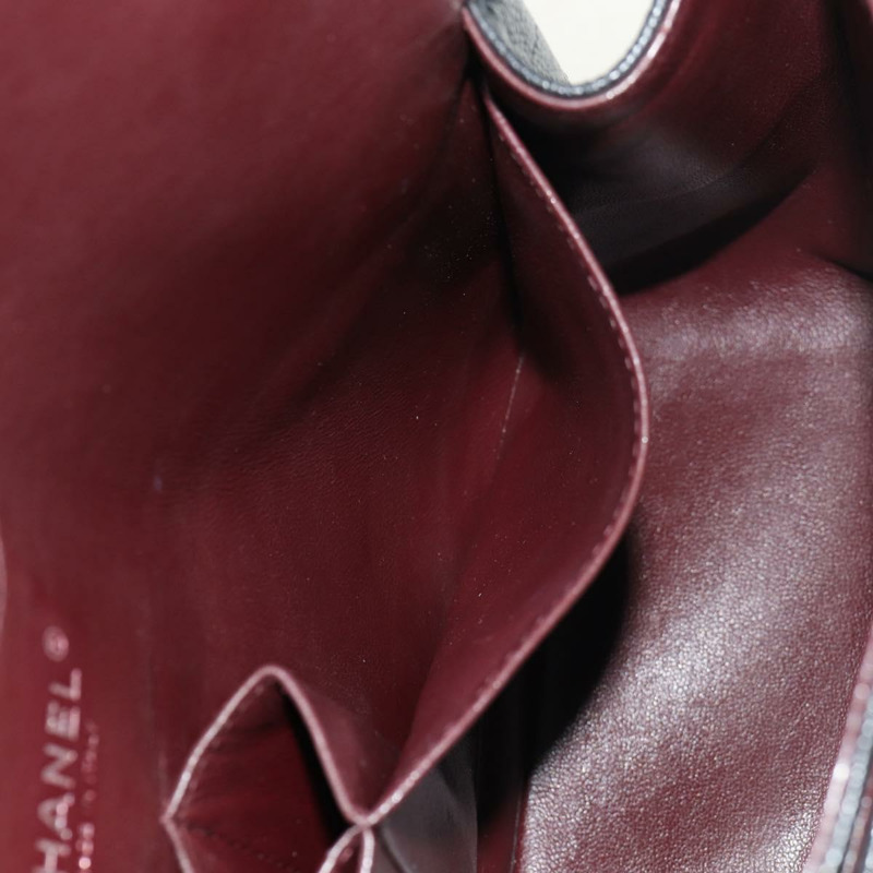 【日本直送】香奈兒 Matelasse 30 雙蓋鏈條包，魚子醬紋皮革，黑色，CC 標誌，正品編號 146363SM-25