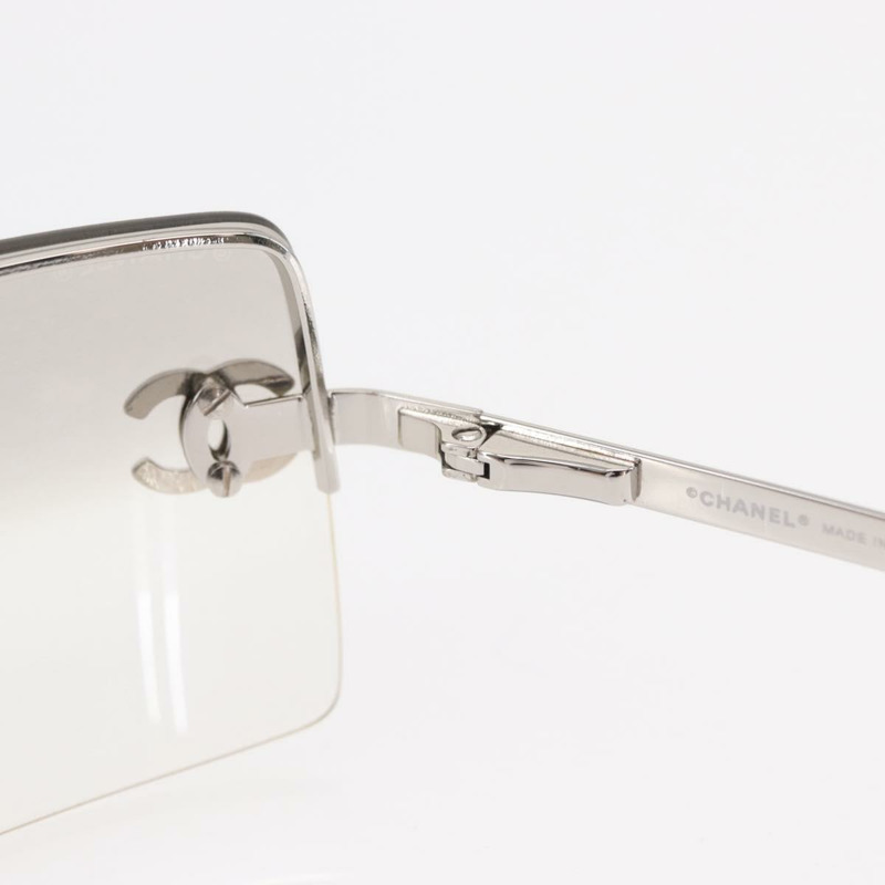 【日本直送】香奈兒 COCO 標誌太陽眼鏡 金屬銀色 CC Auth am9658V-10