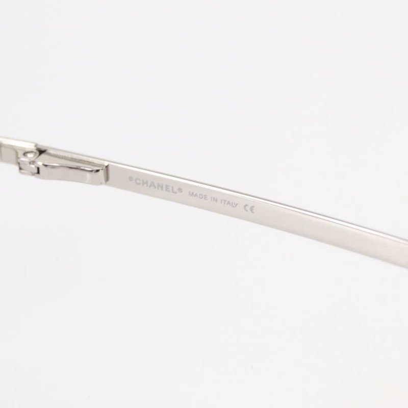 【日本直送】香奈兒 COCO 標誌太陽眼鏡 金屬銀色 CC Auth am9658V-11