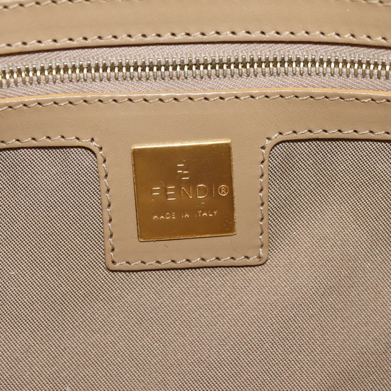 【日本直送】FENDI Zucchino帆布Mamma Baguette手袋琺瑯橙金配色 Auth am9758V-18