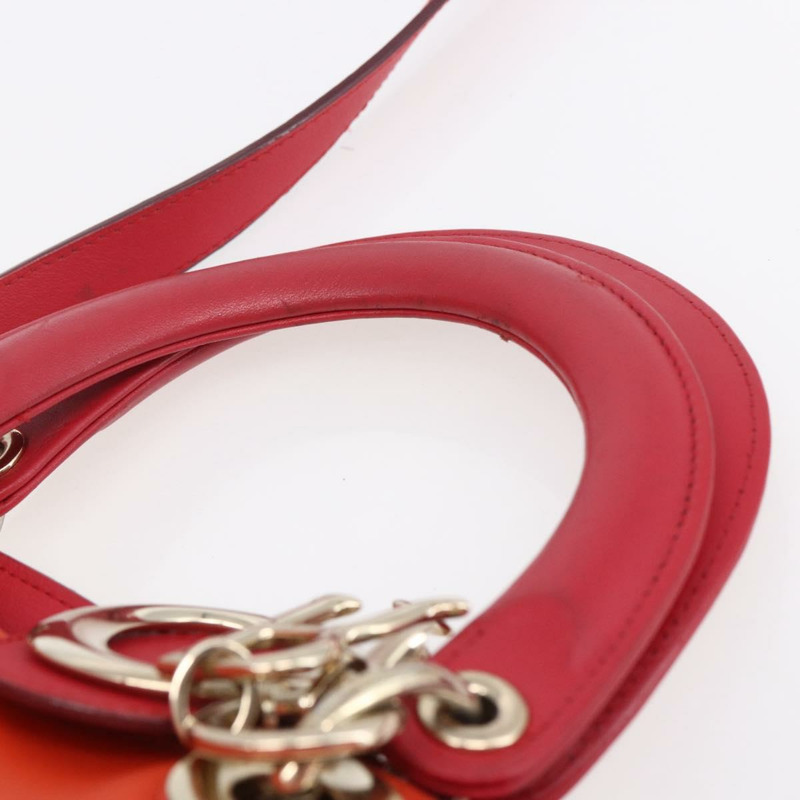 【日本直送】Christian Dior Diorissimo 手提包 皮革 2way Orange Gold Auth bs30974-7