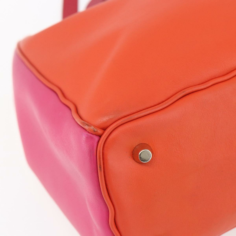 【日本直送】Christian Dior Diorissimo 手提包 皮革 2way Orange Gold Auth bs30974-12