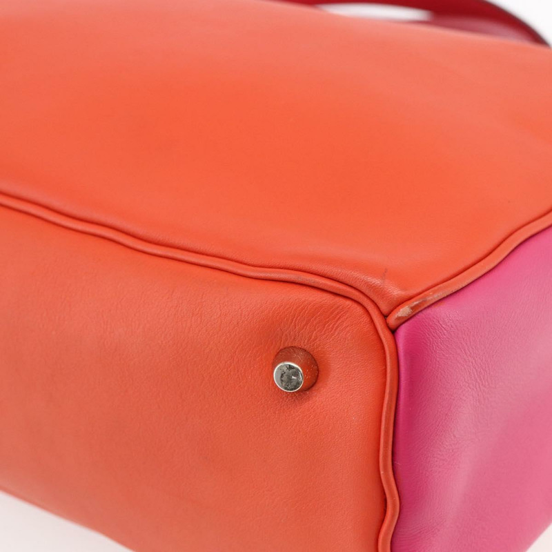 【日本直送】Christian Dior Diorissimo 手提包 皮革 2way Orange Gold Auth bs30974-13