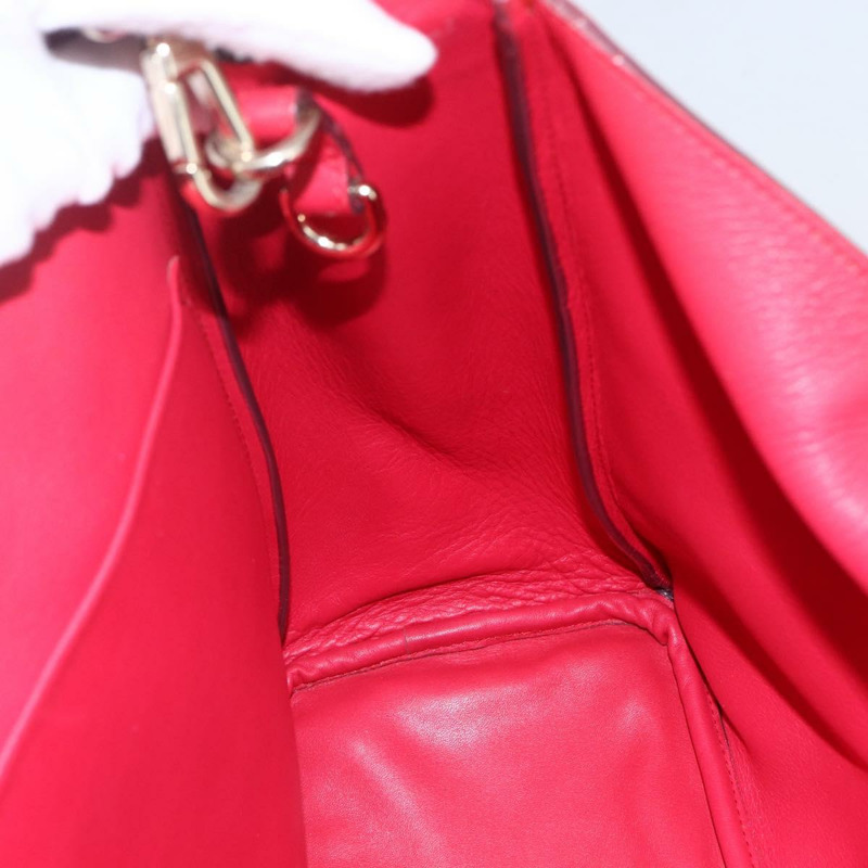 【日本直送】Christian Dior Diorissimo 手提包 皮革 2way Orange Gold Auth bs30974-19