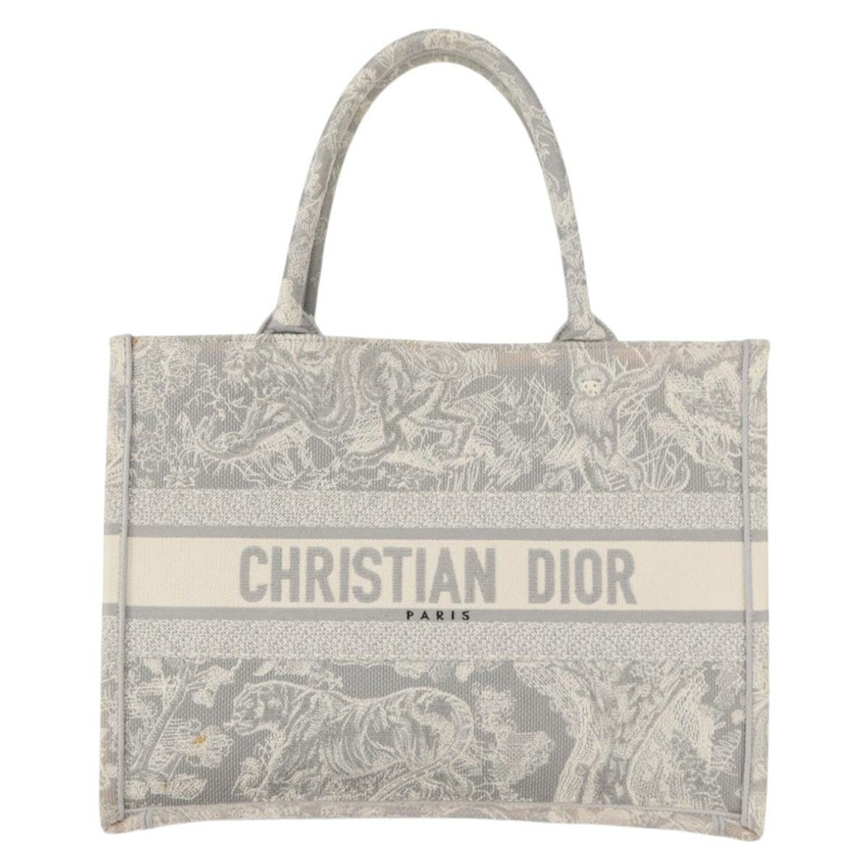【日本直送】Christian Dior Toile De Jouy Book Tote 手提包 帆布 灰色 正品 ka013V-1