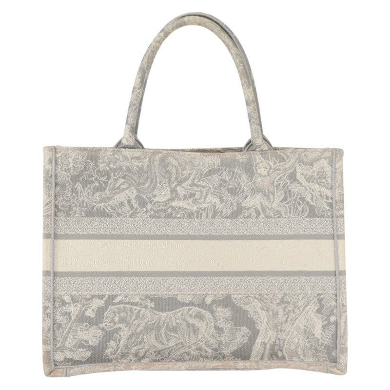 【日本直送】Christian Dior Toile De Jouy Book Tote 手提包 帆布 灰色 正品 ka013V-2