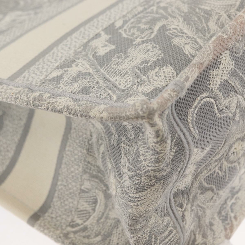 【日本直送】Christian Dior Toile De Jouy Book Tote 手提包 帆布 灰色 正品 ka013V-11
