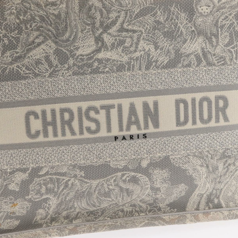 【日本直送】Christian Dior Toile De Jouy Book Tote 手提包 帆布 灰色 正品 ka013V-13
