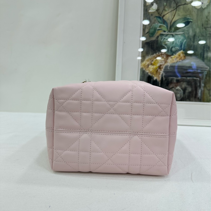 Dior/迪奧 櫻花粉toujours豎版小號菜籃 25編碼 全新 有原購證 尺寸：16*12*18cm-6