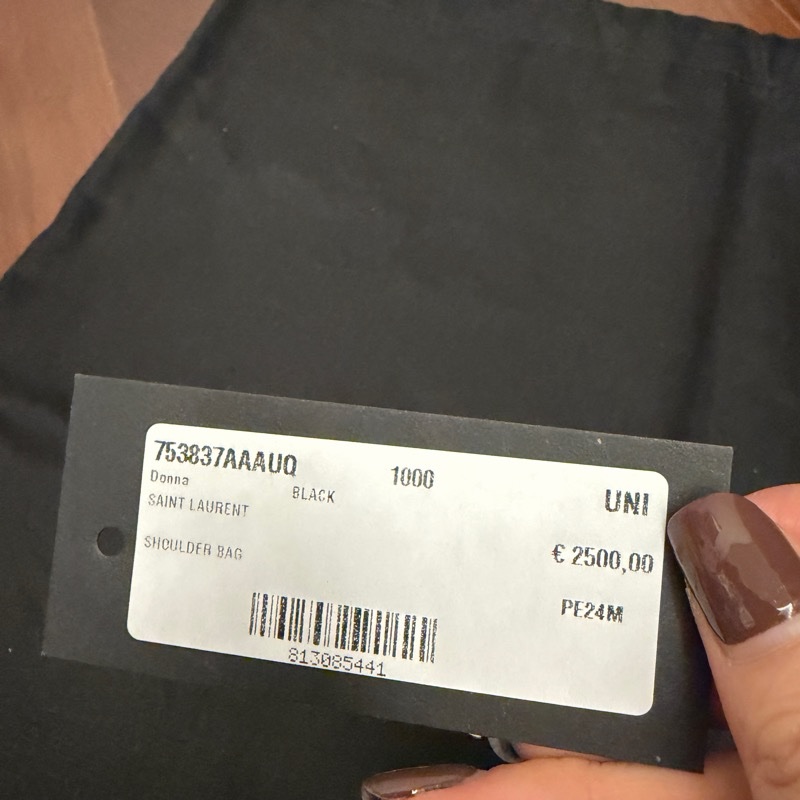 SAINT LAURENT LE5A7HOBO大號黑色牛皮金扣肩背包-21