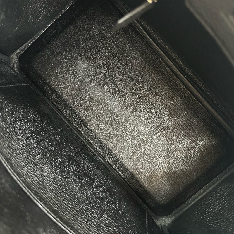 愛馬仕 Birkin 25 黑銀 togo B刻-8