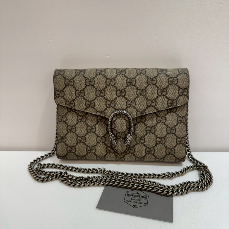 GUCCI 斜背包/側背包/鍊包/酒神包/WOC 8成新-0