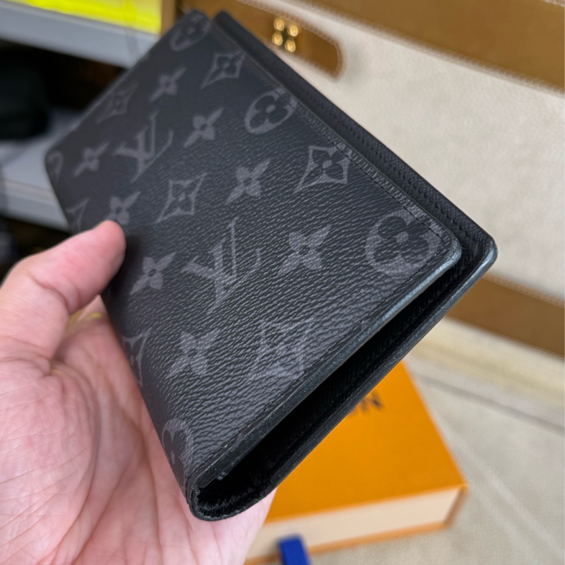 Louis Vuitton黑色原花Brazza對開長夾🖤🩶帥氣實用-2