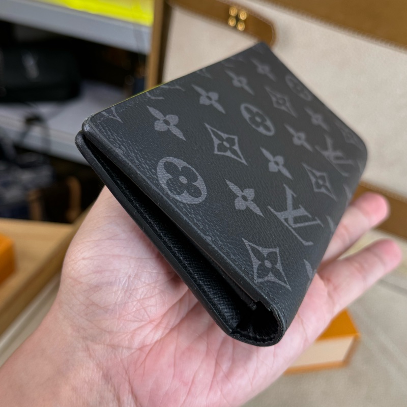Louis Vuitton黑色原花Brazza對開長夾🖤🩶帥氣實用-3
