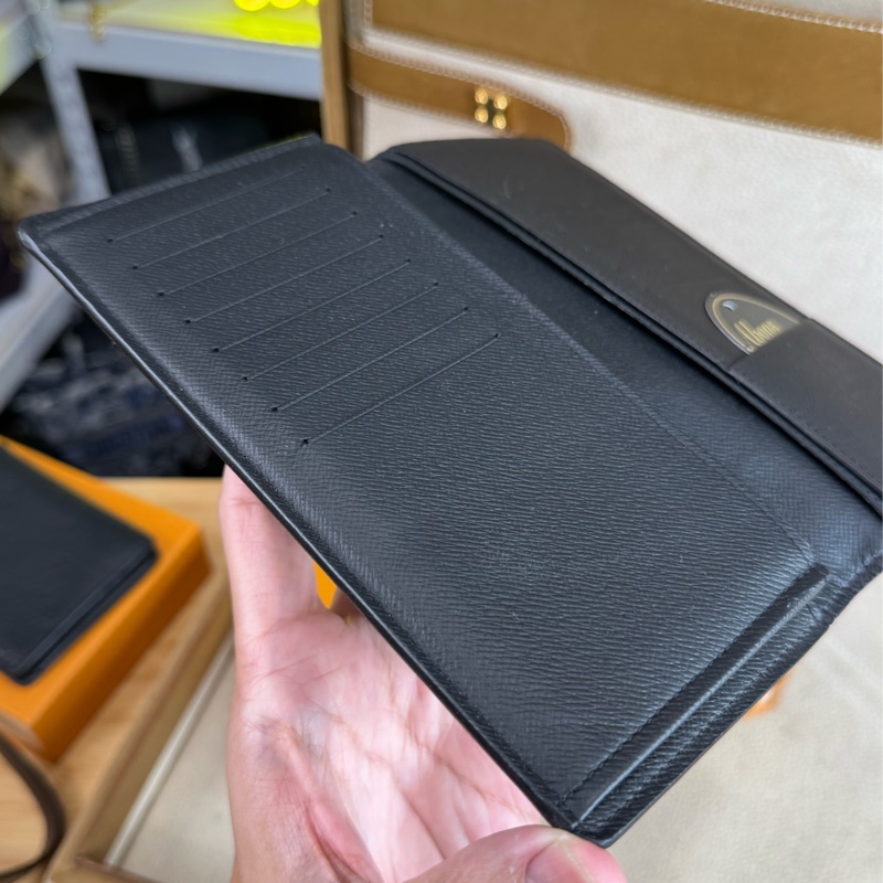 Louis Vuitton黑色原花Brazza對開長夾🖤🩶帥氣實用-9