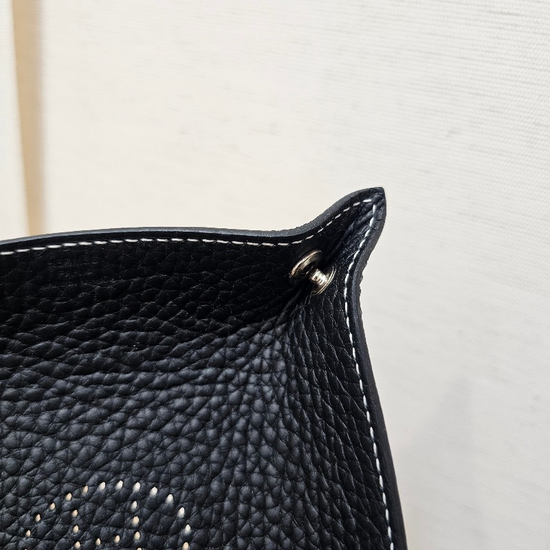 [好物甜價❣️] Hermes89黑TC皮小型置物盤-5