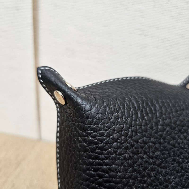 [好物甜價❣️] Hermes89黑TC皮小型置物盤-8