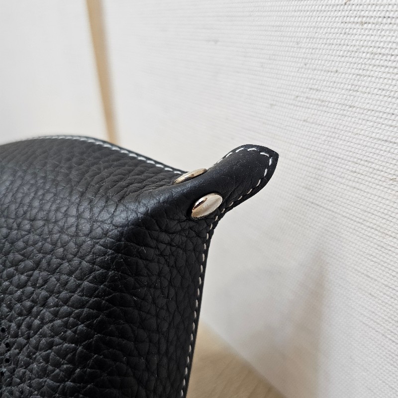 [好物甜價❣️] Hermes89黑TC皮小型置物盤-9