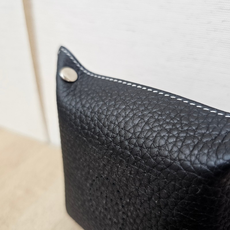 [好物甜價❣️] Hermes89黑TC皮小型置物盤-12