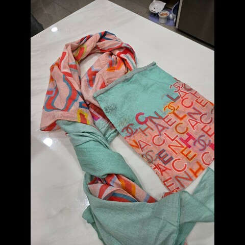 CHANEL 實用款 棉質圍巾